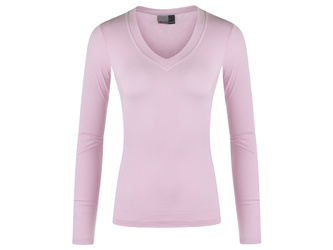 KOSZULKA PROMODORO WOMEN'S WELLNESS LS CHALK PINK 3360F-CP- RÓŻOWY