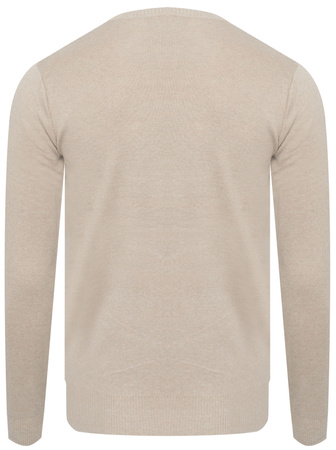 SWETER MĘSKI - S8755/BEŻOWY