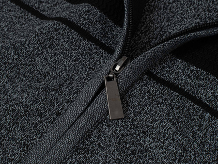 SWETER MĘSKI ROZPINANY - S8162 JASNOSZARY