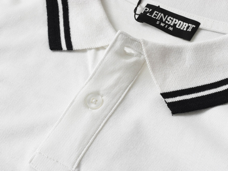 PLEIN SPORT - KOSZULKA MĘKSA POLO - PS25MPL02/01 WHITE