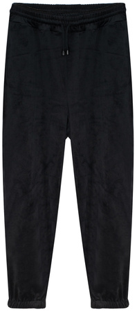 FASHION - WELUROWY KOMPLET DRESOWY DAMSKI - ID8858 CZARNY