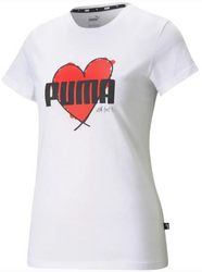 PUMA - T-SHIRT KOSZULKA DAMSKA - HEART TEE 587897-02