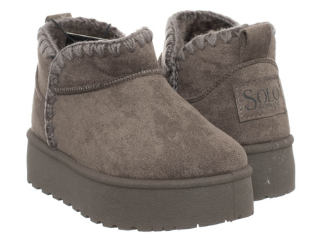 SKÓRZANE BOTKI DZIECIĘCE - SOLO SOPRANI COUTURE - SCG421P81/22 MISTIK GIRL TAUPE