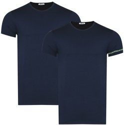 BIKKEMBERGS - T-SHIRT MĘSKI 2-PACK - BKK1UTS09BI NAVY