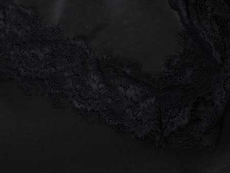 FASHION - BLUZA DAMSKA Z HALKĄ - ID8853 CZARNA