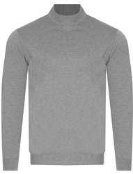 SWETER MĘSKI Z PÓŁGOLFEM - 501 A.GRI