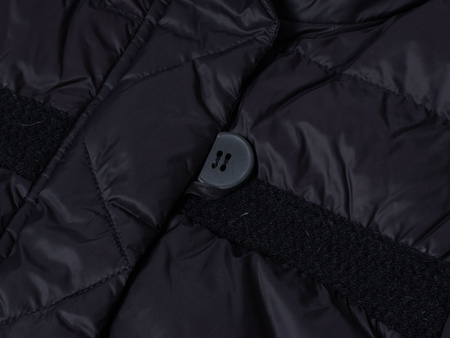 ROMEO GIGLI - KURTKA PUCHOWA DAMSKA Z WYSOKIM KOŁNIERZEM - 01W24 R05 / NERO