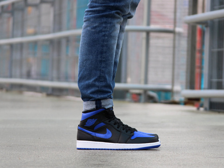 AIR JORDAN 1 MID "Black Hyper Royal" 554724-068