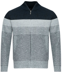 MUST PARKOUR - SWETER MĘSKI ROZPINANY - S8656 GRANATOWY