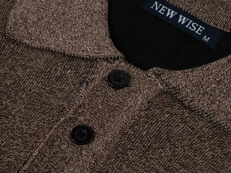 SWETER MĘSKI - N535 BRĄZOWY