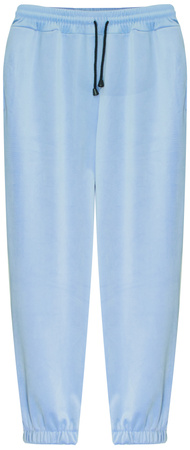 FASHION - WELUROWY KOMPLET DRESOWY DAMSKI - ID8859 NIEBIESKI