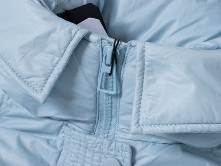 ROMEO GIGLI - PŁASZCZ PUCHOWY Z KAPTUREM - 01W24 G301 / CELESTE