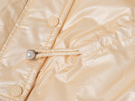 ROMEO GIGLI - KURTKA PUCHOWA DAMSKA Z WYSOKO ZAPINANYM KOŁNIERZEM - 01W24 R04 / GIALLO