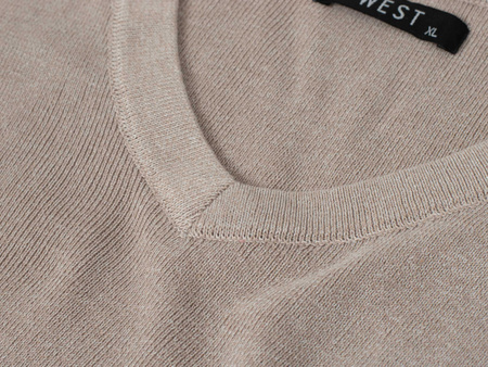 SWETER MĘSKI - B-6425 BEŻOWY