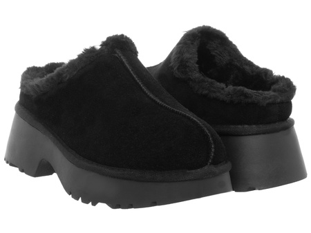 SOLO SOPRANI COUTURE - BUTY DAMSKIE - SSW521P32/51 REMY SUEDE FUR BLACK