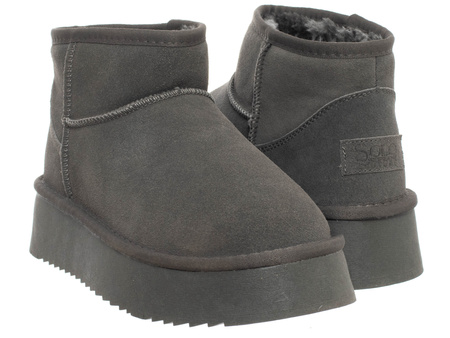 SKÓRZANE BOTKI DAMSKIE -SOLO SOPRANI COUTURE - SCW421P05/05 HUGH PLATFORM SHARK