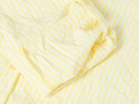 FASHION - KOSZULA DAMSKA W PASKI - ID8851 ŻÓŁTA