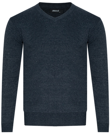 SWETER MĘSKI - S8579/GRANATOWY