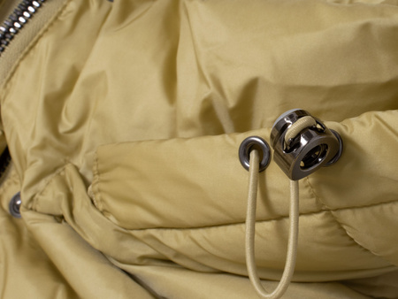 ROMEO GIGLI - PŁASZCZ PUCHOWY DAMSKI Z KAPTUREM - 01W24 G2328 / OLIO