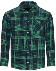 KOSZULA MĘSKA - ZIELONO-GRANATOWY KRATKA