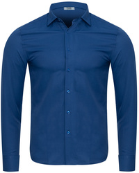 ESPADA - KOSZULA MĘSKA - CIEMNONIEBIESKI  65/35