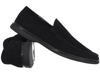 B ORIGINALS - PÓŁBUTY MOKASYNY MĘSKIE - HA230875-1/BLACK