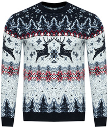 SWETER MĘSKI - 70213 GRANATOWY ŚWIĄTECZNY