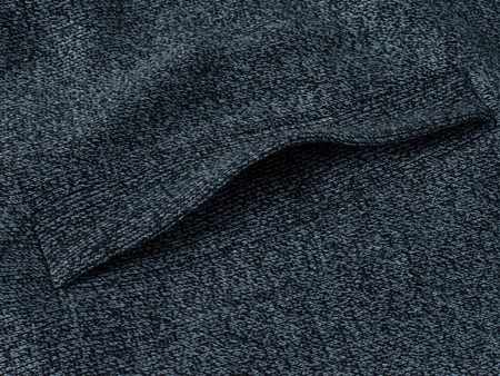 NEW WISE - SWETER MĘSKI Z PÓŁGOLFEM ROZPINANY - N539 GRANATOWY MELANŻ