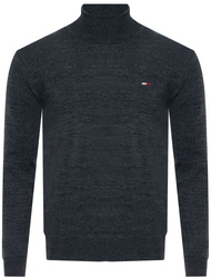 SWETER Z GOLFEM MĘSKI - S8516/GRANATOWY