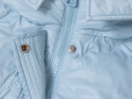 ROMEO GIGLI - PŁASZCZ PUCHOWY Z KAPTUREM - 01W24 G301 / CELESTE