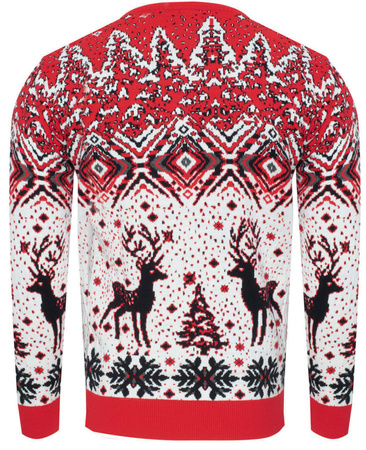 SWETER MĘSKI - 2310 CZERWONY ŚWIĄTECZNY