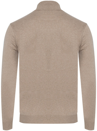 SWETER MĘSKI Z GOLFEM - 1702 BEŻOWY