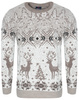 SWETER MĘSKI - 2310 BEŻOWY ŚWIĄTECZNY