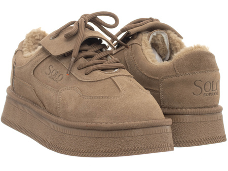 SOLO SOPRANI COUTURE - BUTY DAMSKIE - SSW521P34/21 JENNY SUEDE FUR