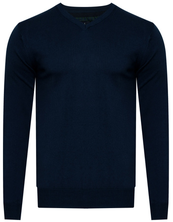 SWETER MĘSKI V-NECK - 200 GRANAT