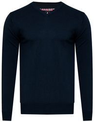 SWETER MĘSKI V-NECK - 200-1 GRANAT