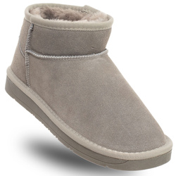 SKÓRZANE BOTKI DAMSKIE - SOLO SOPRANI COUTURE - SCW421P04/53 HUGH LOW TAUPE