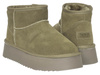 SKÓRZANE BOTKI DAMSKIE - SOLO SOPRANI COUTURE - SSW421P05/06 HUGH PLATFORM GREEN