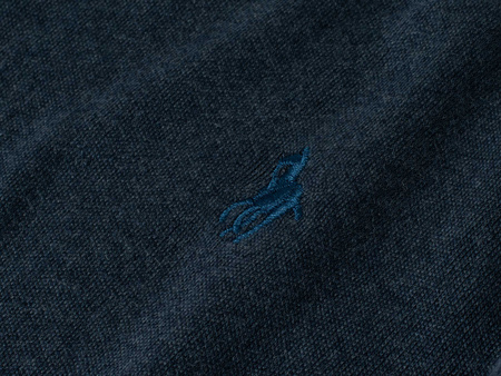 SWETER MĘSKI - V 3010 GRANATOWY MELANŻ ID8365