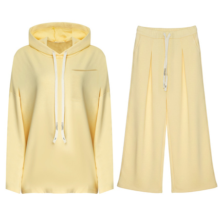 FASHION - KOMPLET DRESOWY DAMSKI - ID8872 ŻÓŁTY