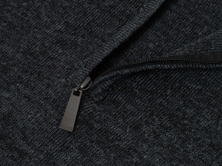 SWETER MĘSKI Z PÓŁGOLFEM - K6007 GRANATOWY MELANŻ