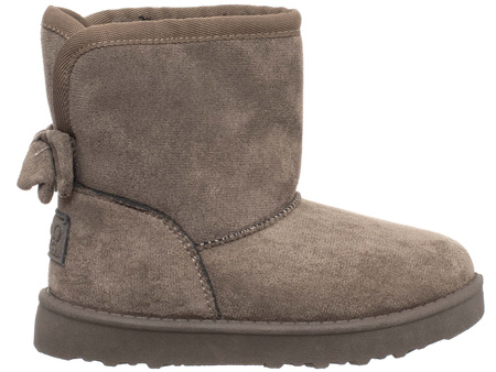SKÓRZANE BOTKI DZIECIĘCE- SOLO SOPRANI COUTURE - SCG421P86/21 BOW GIRL TAUPE