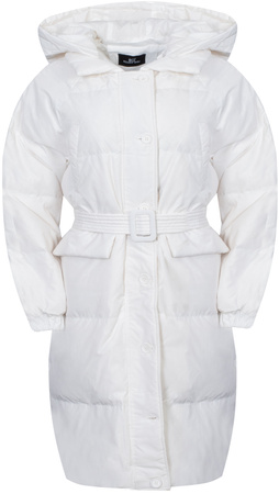 ROMEO GIGLI - PŁASZCZ PUCHOWY DAMSKI Z KAPTUREM - 01W24 R08 / PANNA