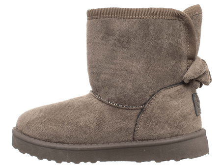 SKÓRZANE BOTKI DZIECIĘCE- SOLO SOPRANI COUTURE - SCG421P86/21 BOW GIRL TAUPE
