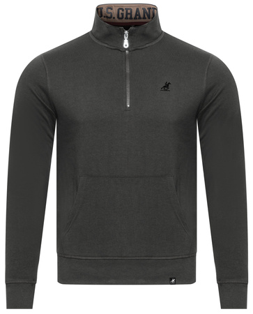 U.S. GRAND POLO EQUIPMENT & APPAREL - BLUZA MĘSKA - SWEATSHIRT WITH HALF ZIP US52300M/340