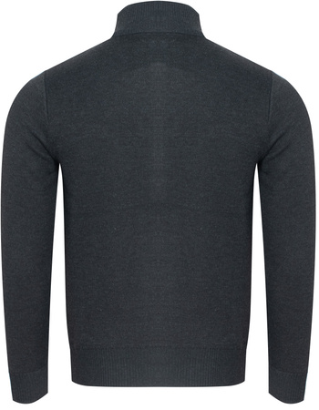 SWETER MĘSKI Z PÓŁGOLFEM ROZPINANY - 59B3605-5