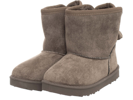 SKÓRZANE BOTKI DZIECIĘCE- SOLO SOPRANI COUTURE - SCG421P86/21 BOW GIRL TAUPE