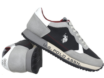 Buty męskie U.S. POLO ASSN. - CLEEF002-GRY-BLK01
