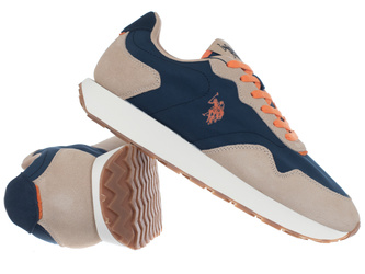 BUTY MĘSKIE - U.S. POLO ASSN. - ALEXIS004-BEI-BLU02