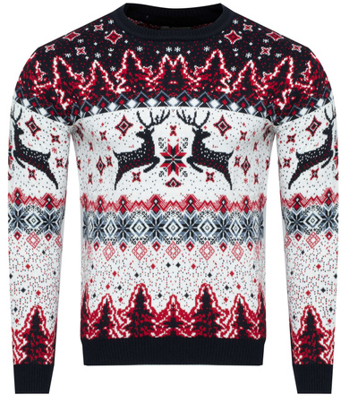 SWETER MĘSKI - 70213 CZARNY ŚWIĄTECZNY